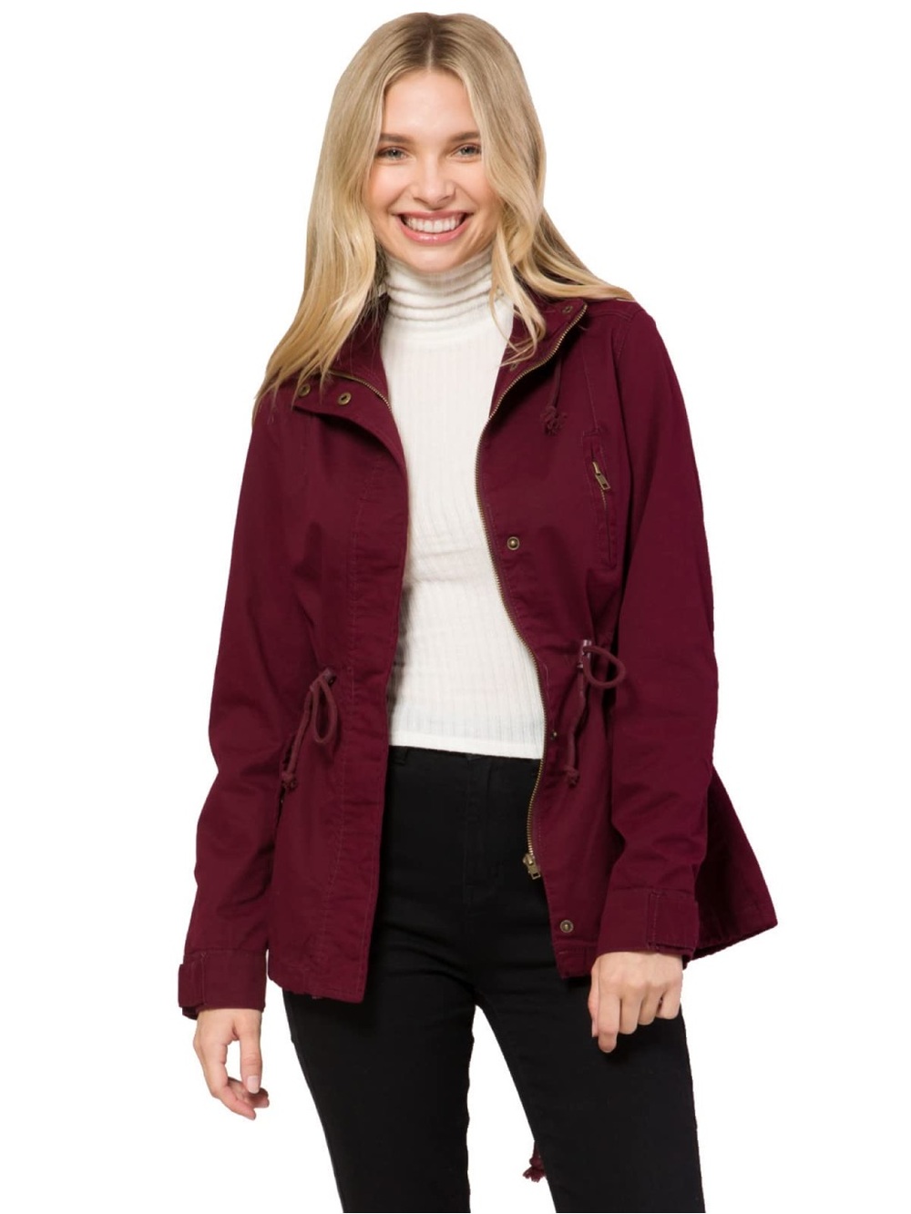 Military anorak Wine color Jacket